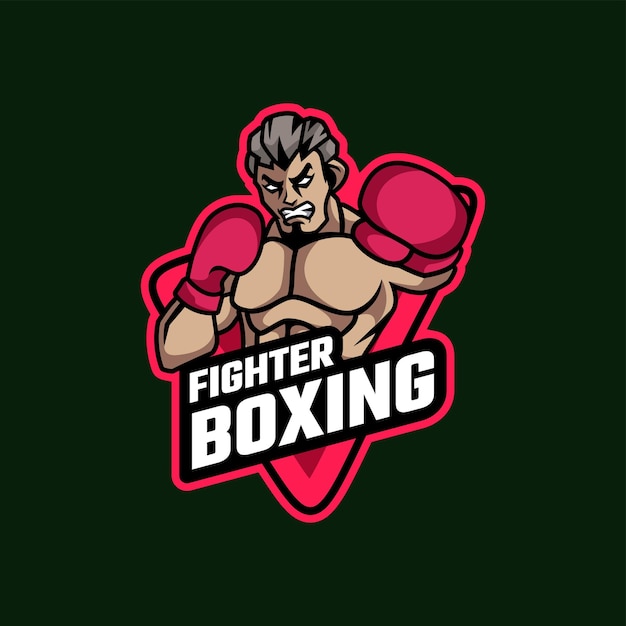 Vector fighter boxing logo