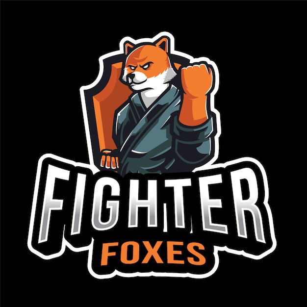 Fighter foxes esport logo sjabloon