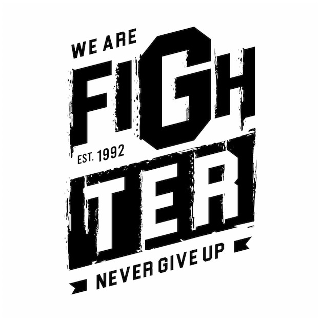 Fighter graphic typography for tshirt design casual style