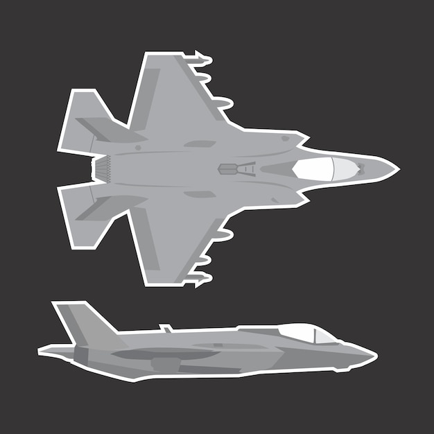 fighter jet view top