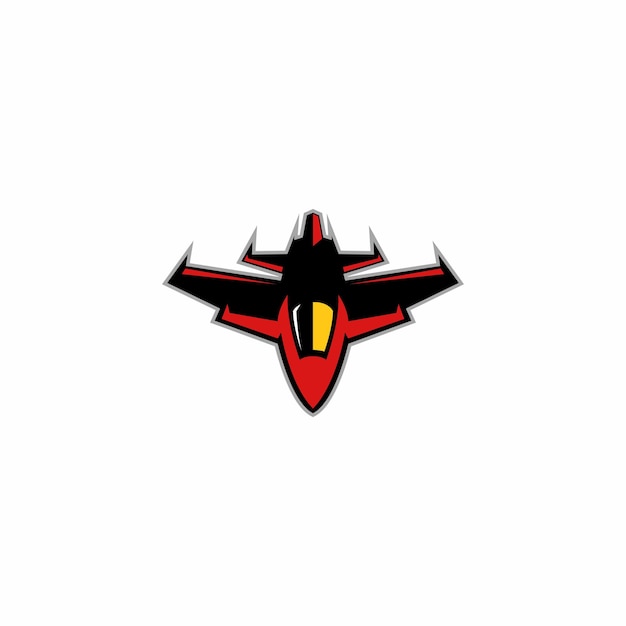 fighter plane vector logo design