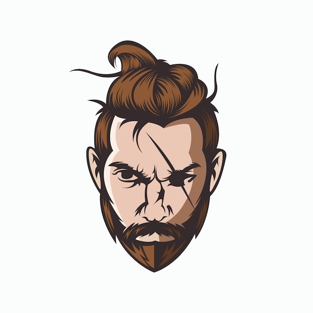 Fighter's face vector
