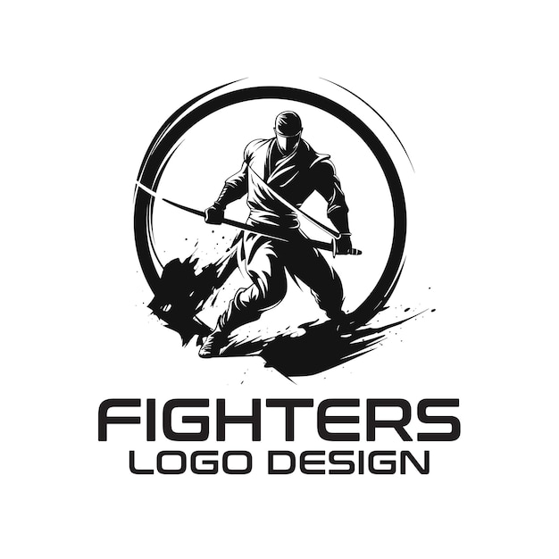 Fighter's vector logo ontwerp