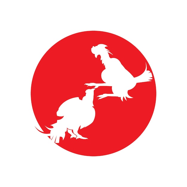 Fighting cocks logo vector template