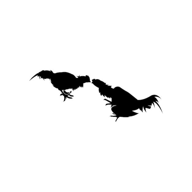 Vettore modello vettoriale del logo dei galli da combattimento