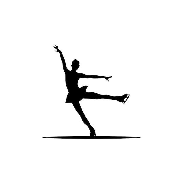 figure ice skating vector silhouette