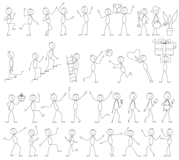 figure people collection ,contour, vector