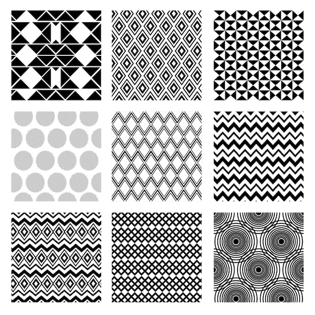 figures geometrics monochrome set backgrounds