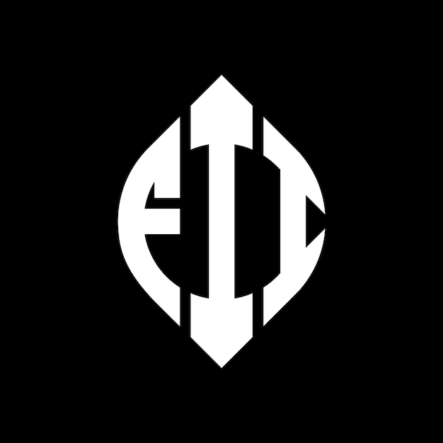 fii circle letter logo design with circle and ellipse shape fii ellipse letters with typographic style the three initials form a circle logo fii circle emblem abstract monogram letter mark vector