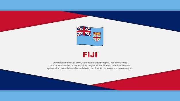 Fiji Flag Abstract Background Design Template Fiji Independence Day Banner Cartoon Vector Illustration Fiji Vector