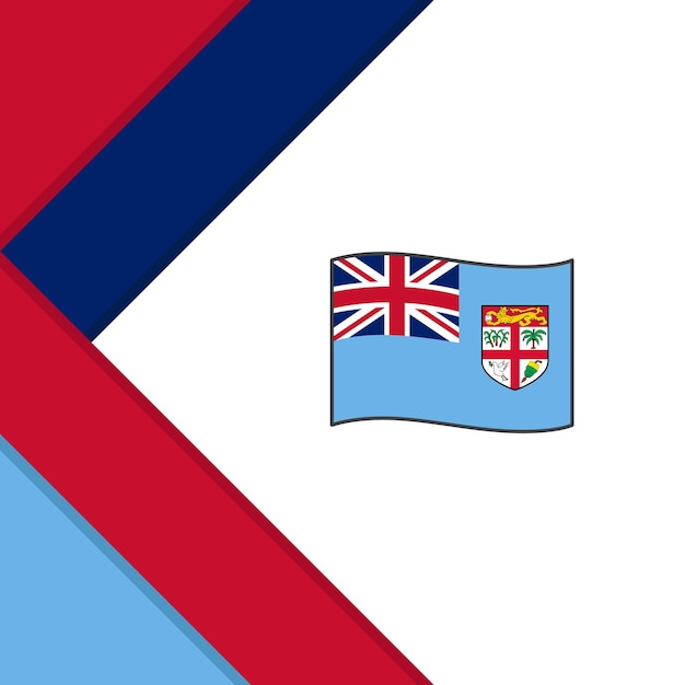 Fiji vlag abstracte achtergrond ontwerpsjabloon fiji onafhankelijkheidsdag banner social media post fiji illustratie