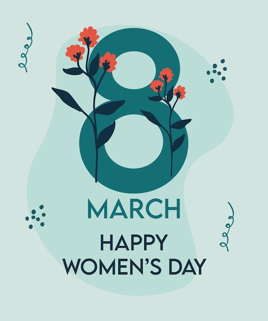 Vector fijne 8 maart internationale vrouwendag