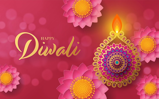 Fijne diwali deepavali het Indiase festival