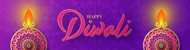 Vector fijne diwali deepavali het indiase festival