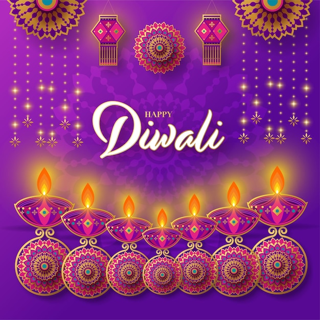 Fijne diwali deepavali het Indiase festival