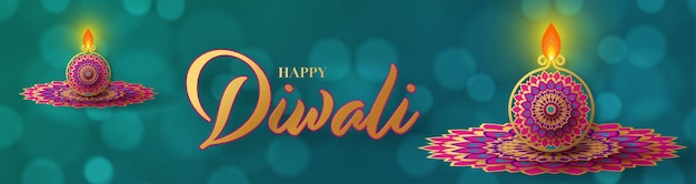 Vector fijne diwali deepavali het indiase festival