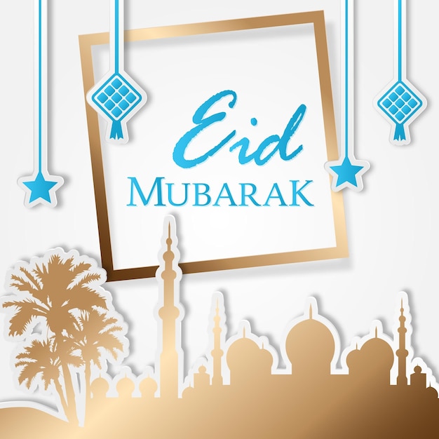 Vector fijne eid mubarak02