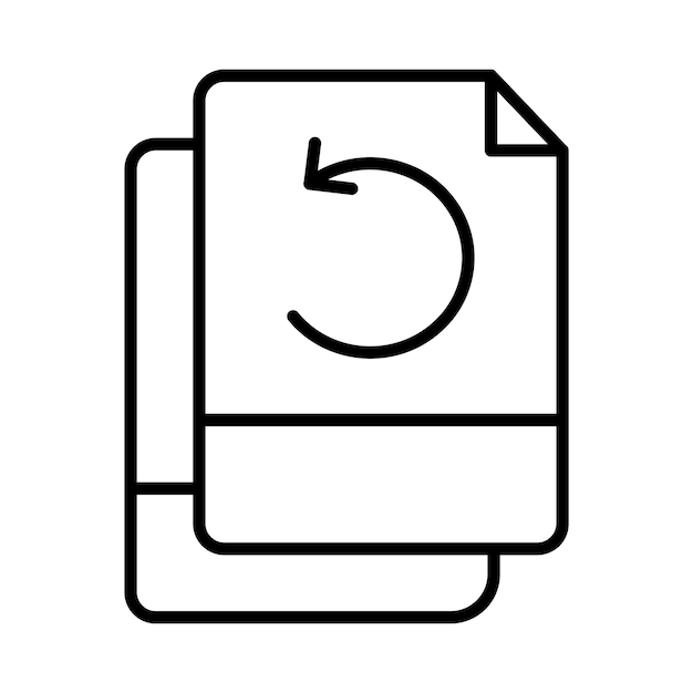 File Backup Line Illustration