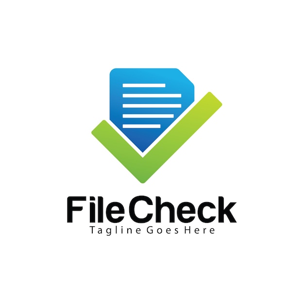File check logo design template
