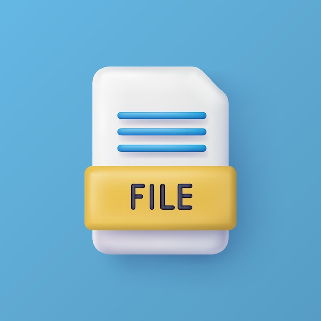 Vector file or document 3d vector icon