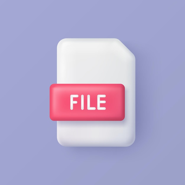 Vector file or document 3d vector icon