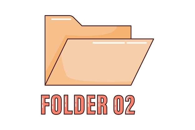 file folder interface sticker design