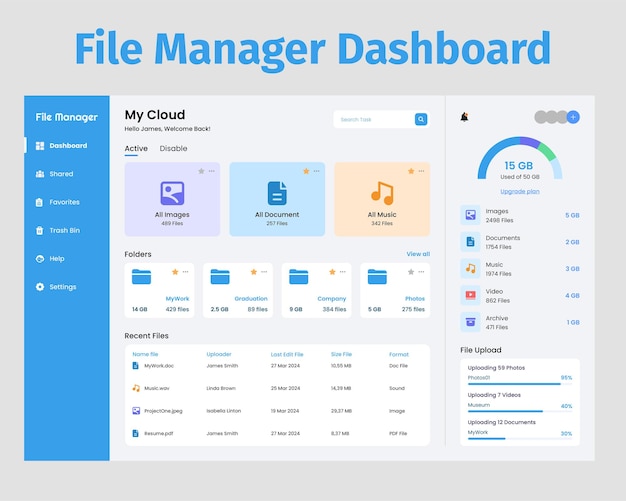 File Manager Dashboard UI Kit