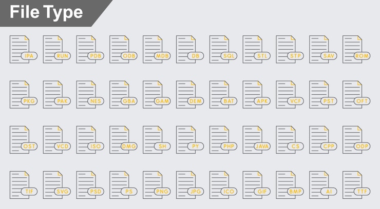 Vector file type vector icons
