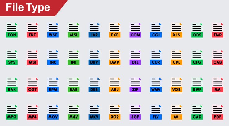 Vector file type vector icons