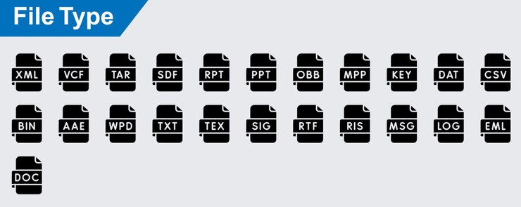 Vector file type vector icons