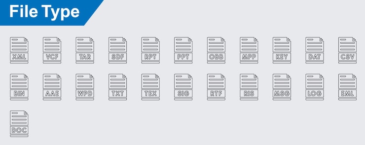 Vector file type vector icons