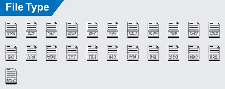 Vector file type vector icons