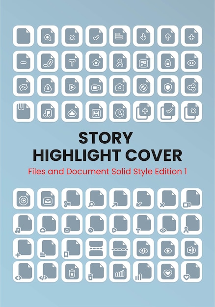 Files and Document Solid Story Highlight Cover