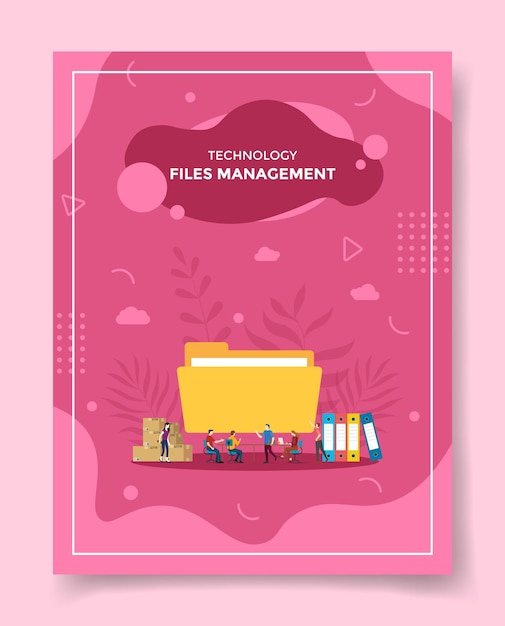 Files management for template of banners, flyer, books cover, magazine