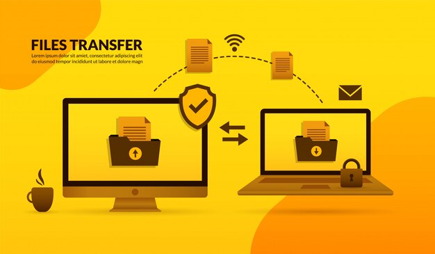 Files transfer between desktop and laptop