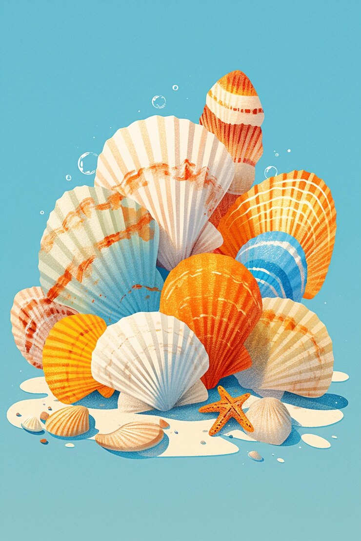 Vector filipino kapis shell patterns with translucent designs