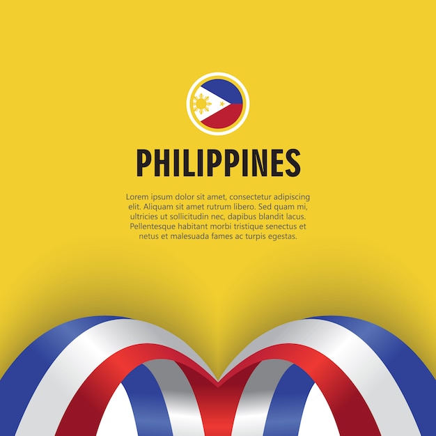 Filippijnen Independence Day Vector Template Design Illustration