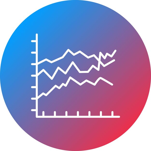 Filled graph icon vector image can be used for infographics