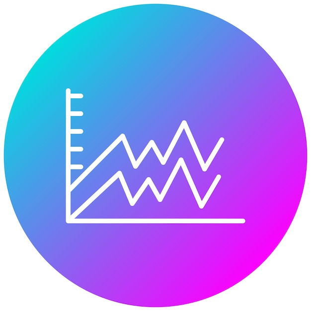 Vector filled graph vector icon can be used for infographics iconset