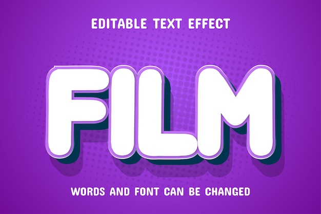 Film 3d text effect