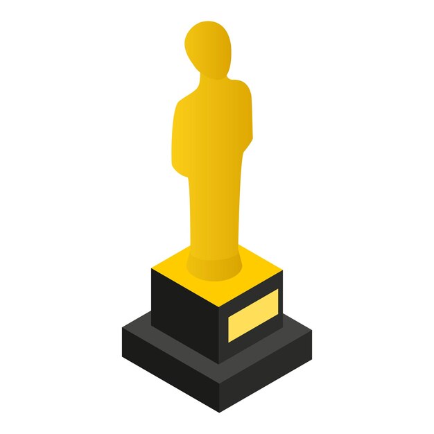 Film awards 3D isometric icon on a white background