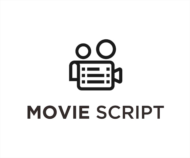 film boek logo ontwerp vectorillustratie