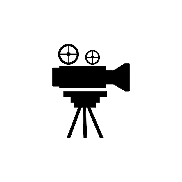 Film and camera icon logo vector design illustration