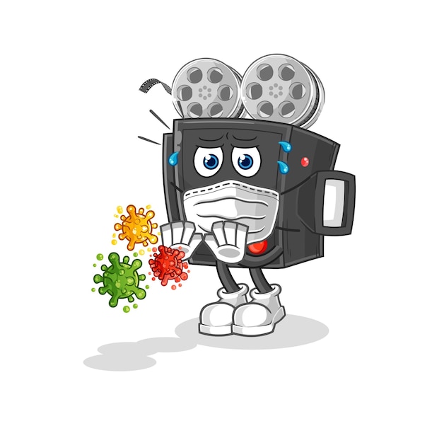 Vector film camera refuse viruses cartoon cartoon mascot vector