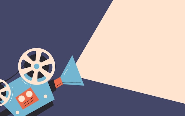 Film cinema movie projector camera banner poster abstract concept design graphic