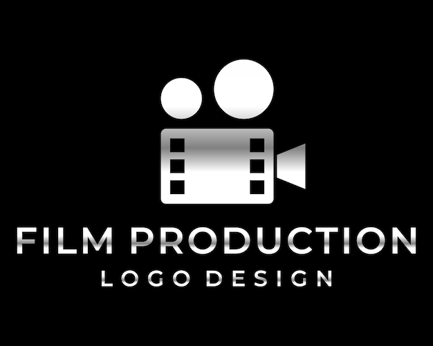 Film, cinema, visione, video, design del logo di registrazione.