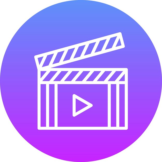 Film Clapperboard vector icoontje illustratie van Cinema icoonset