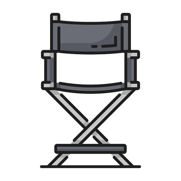 Film director chair video production icon