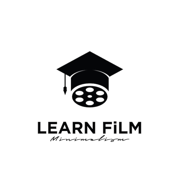 Film education movie film production logo design vector icon illustration