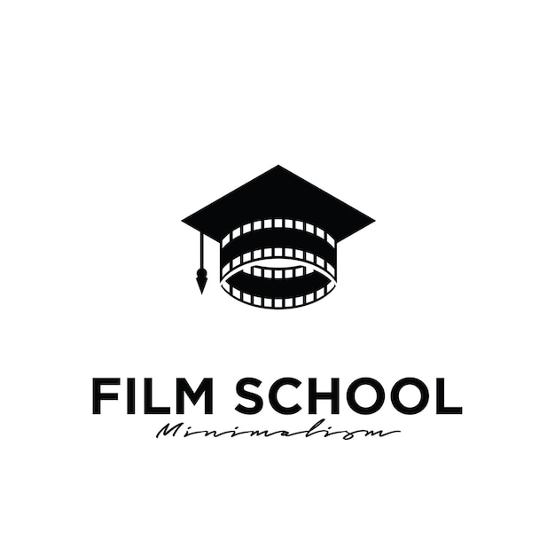 Film education movie film production logo design vector icon illustration